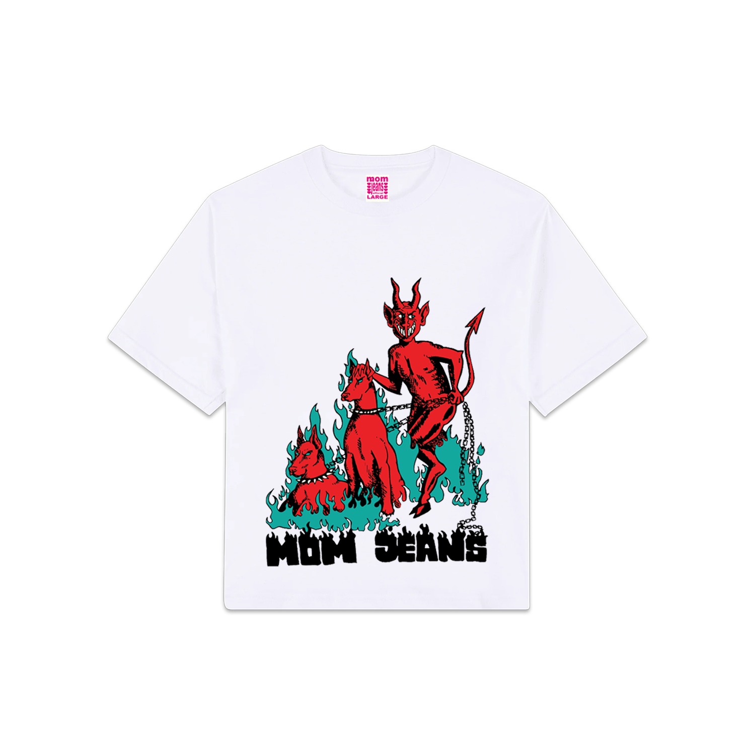 Devil Dog Cropped Boxy Tee - White