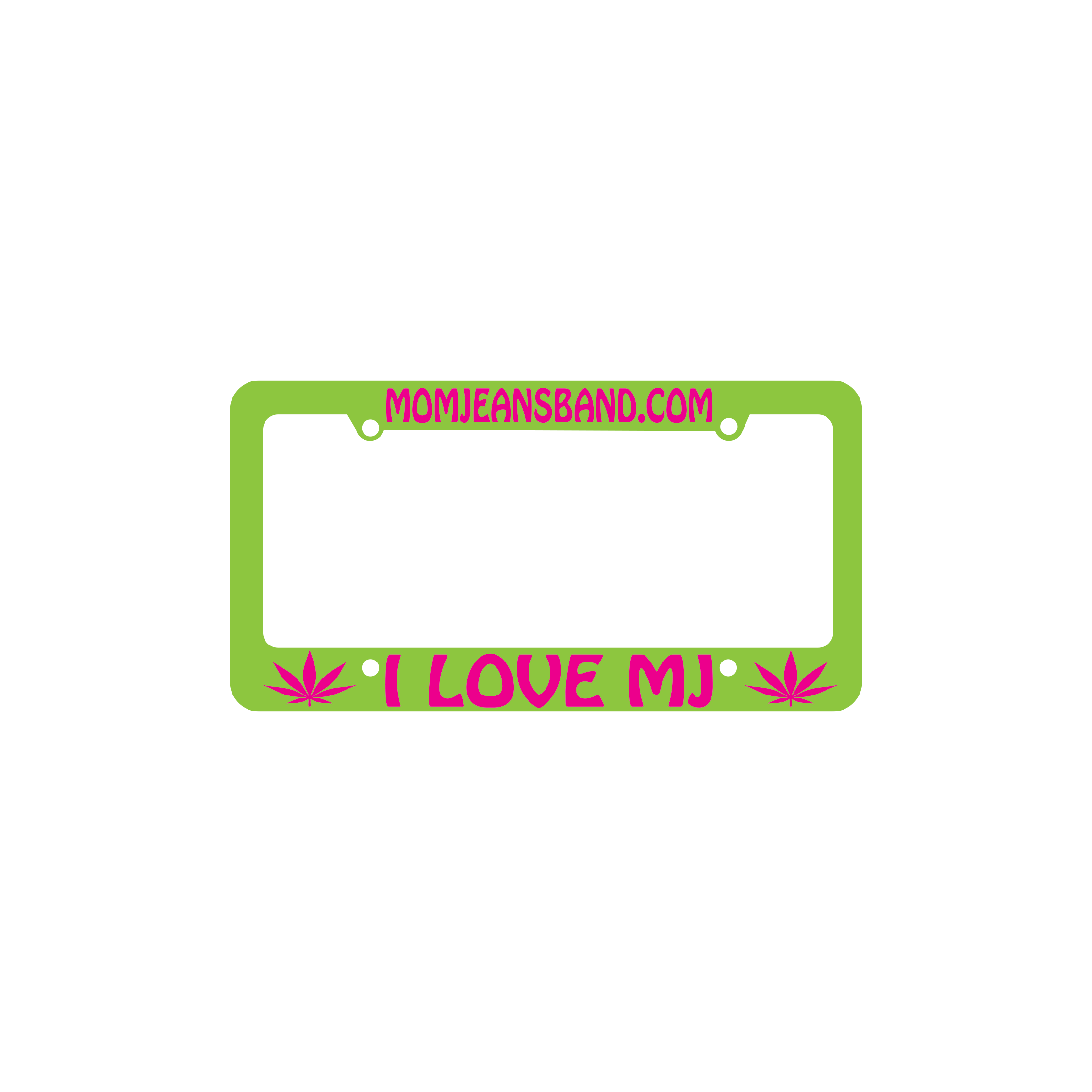 I Love MJ License Plate Holder